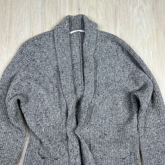 Athleta Gray Passage Wool Blend Shawl Collar Front Knit Cardigan Sweater XS - Picture 2 of 15